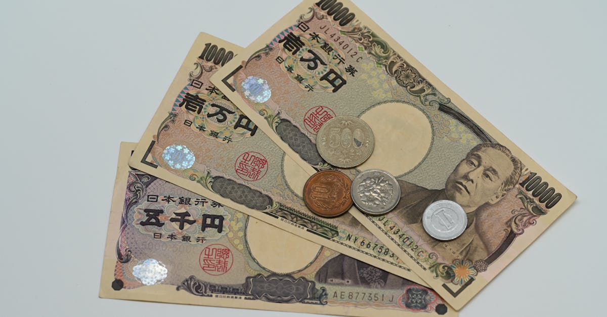 yen coins calculator desk