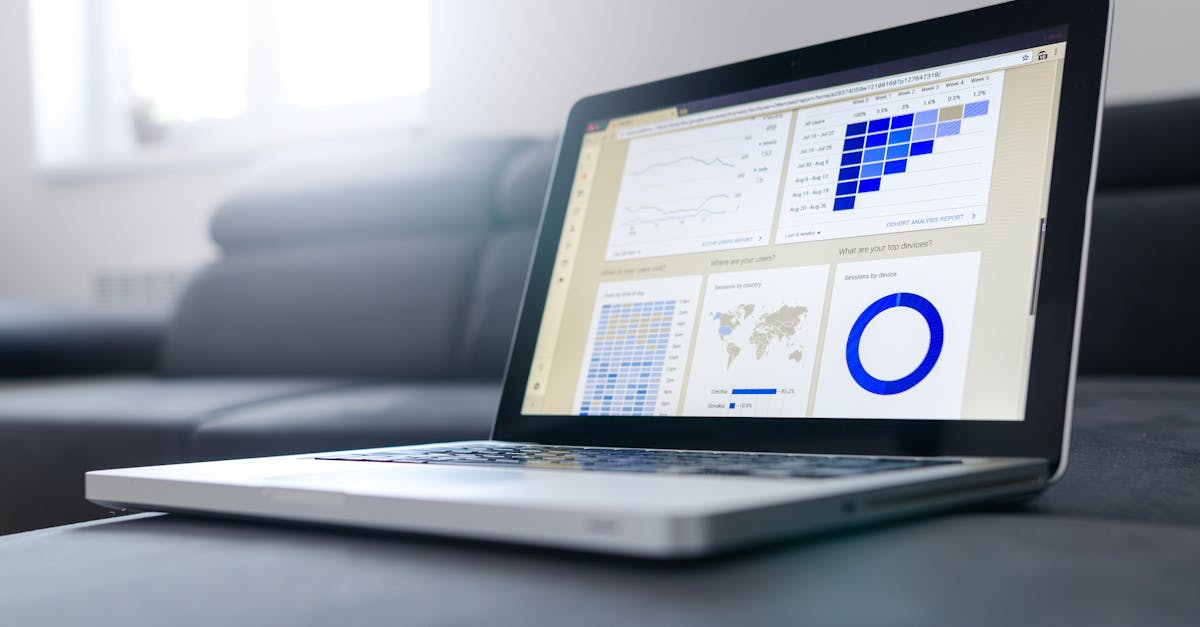 blog analytics dashboard laptop